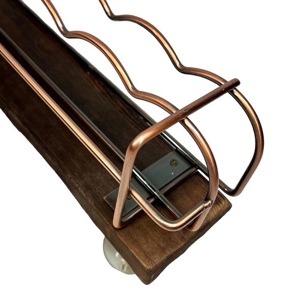 Sierra Nevada 6 Beer Bottle Floating Bar Shelf Rack Wood Copper Window Mounted - Picture 5 of 10